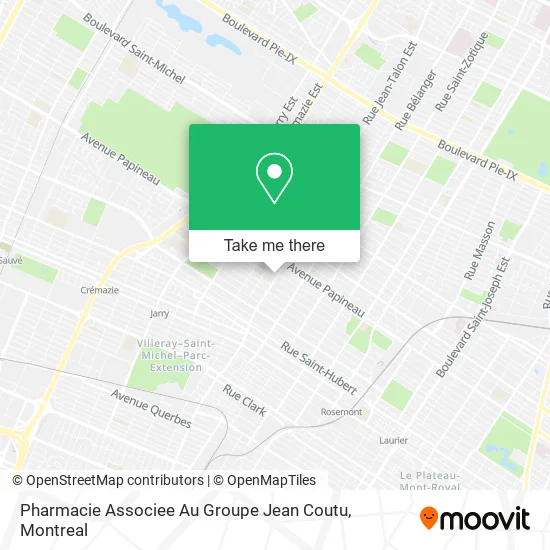 Pharmacie Associee Au Groupe Jean Coutu map