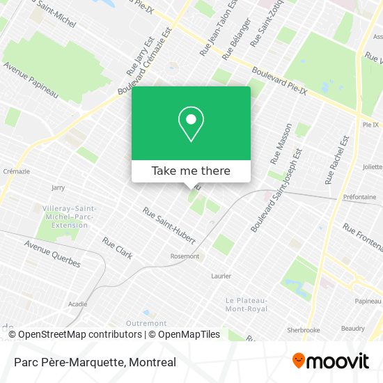 Parc Père-Marquette map