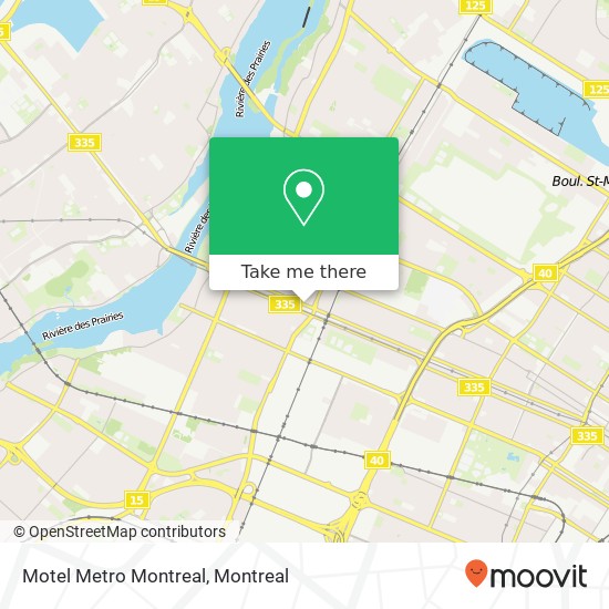 Motel Metro Montreal map