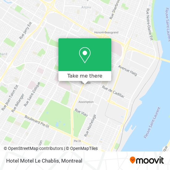Hotel Motel Le Chablis map
