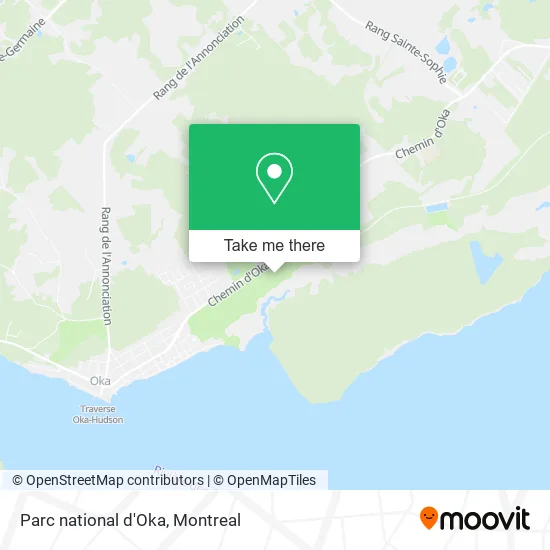 Parc national d'Oka map