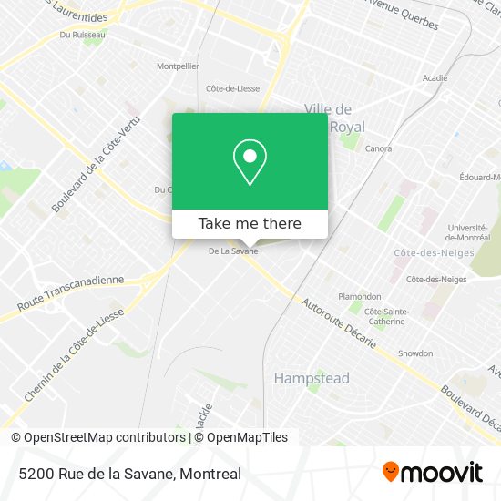 5200 Rue de la Savane map