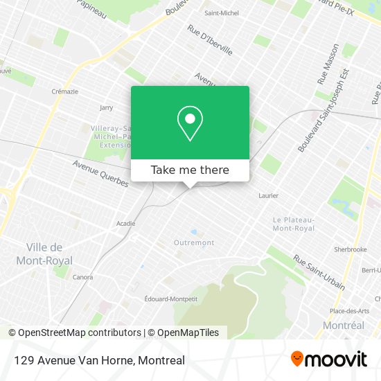 129 Avenue Van Horne map