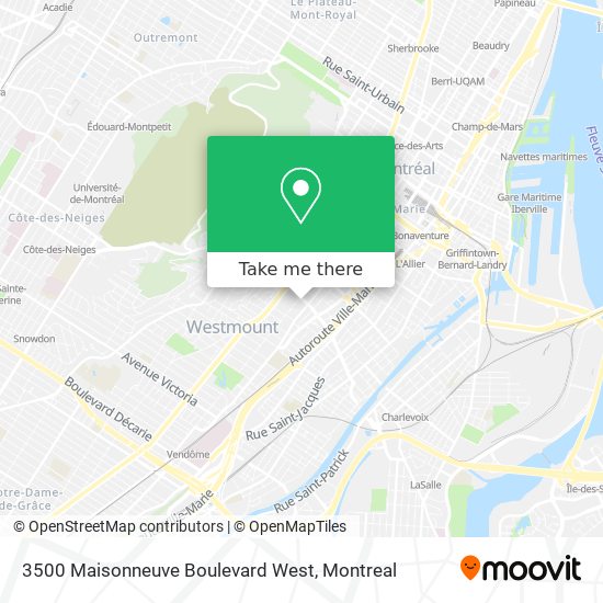 3500 Maisonneuve Boulevard West map