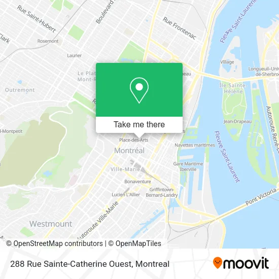 288 Rue Sainte-Catherine Ouest map