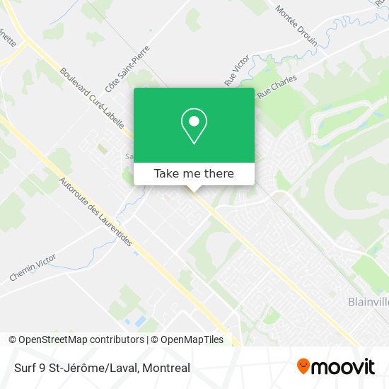 Surf 9 St-Jérôme/Laval map