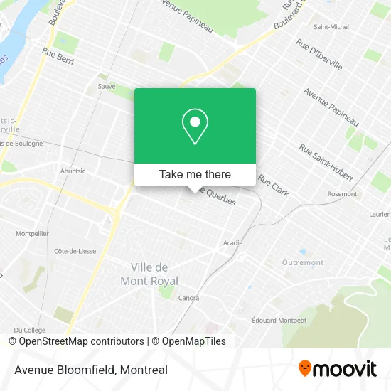 Avenue Bloomfield map