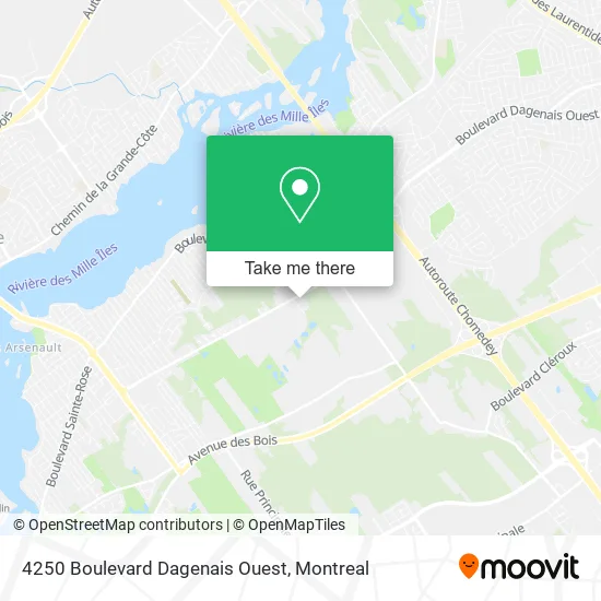 4250 Boulevard Dagenais Ouest map