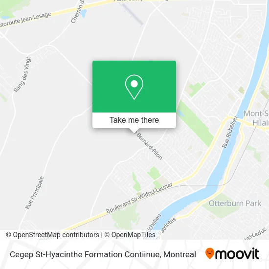 Cegep St-Hyacinthe Formation Contiinue map