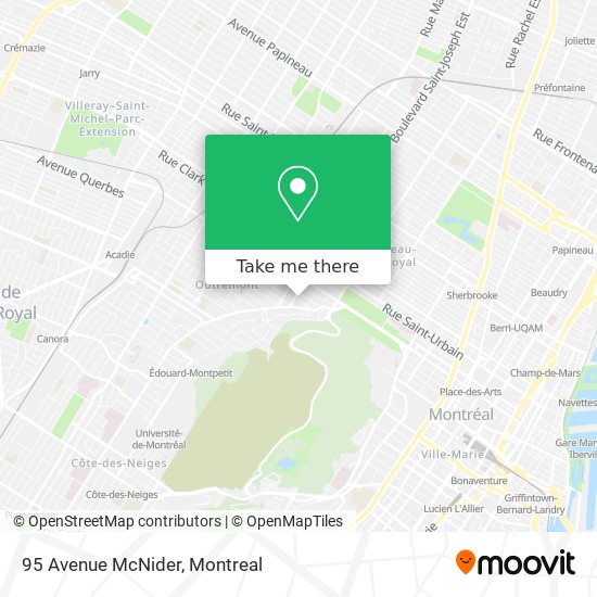 95 Avenue McNider map