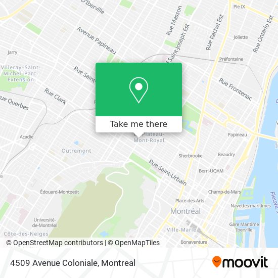 4509 Avenue Coloniale map