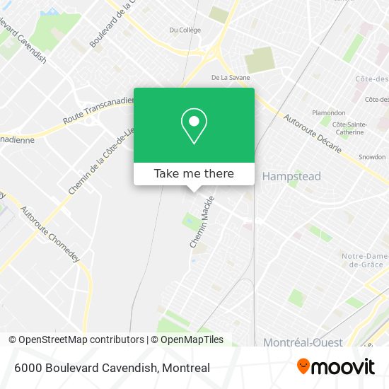 6000 Boulevard Cavendish map