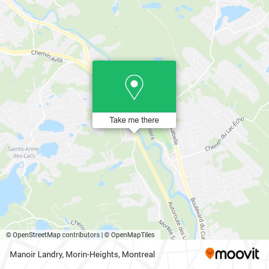 Manoir Landry, Morin-Heights map