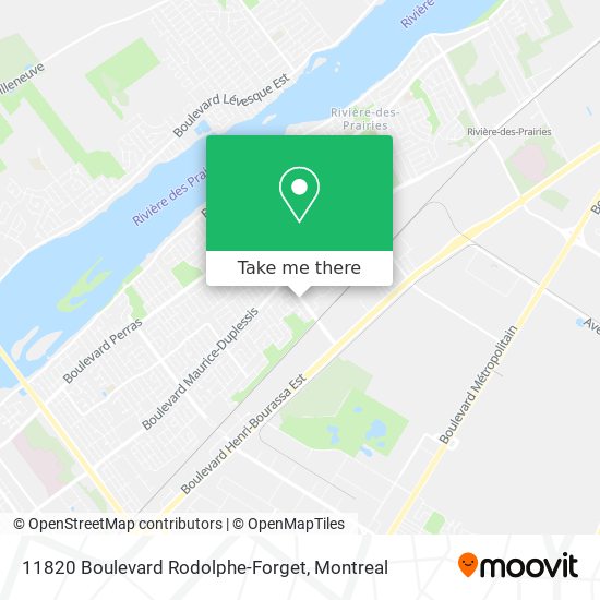 11820 Boulevard Rodolphe-Forget map