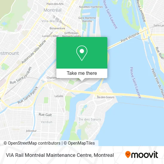 VIA Rail Montréal Maintenance Centre map