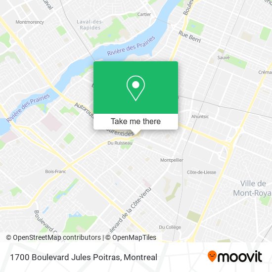 1700 Boulevard Jules Poitras map