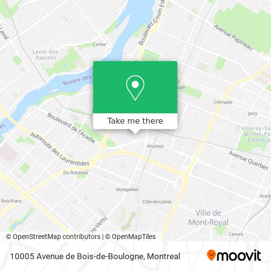 10005 Avenue de Bois-de-Boulogne map