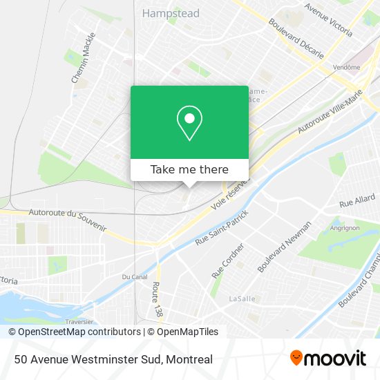 50 Avenue Westminster Sud map