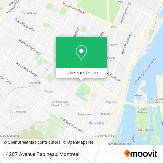 4207 Avenue Papineau map