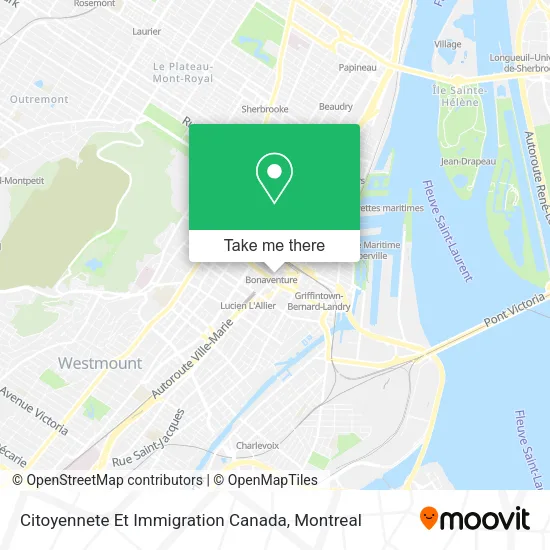 Citoyennete Et Immigration Canada map