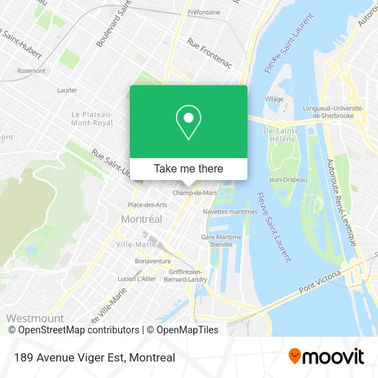 189 Avenue Viger Est map