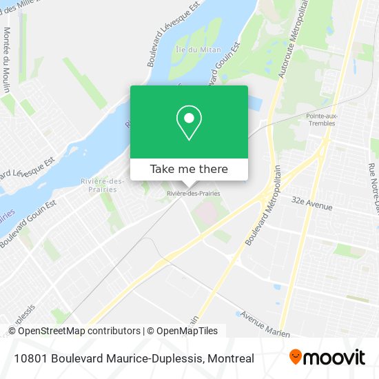 10801 Boulevard Maurice-Duplessis map