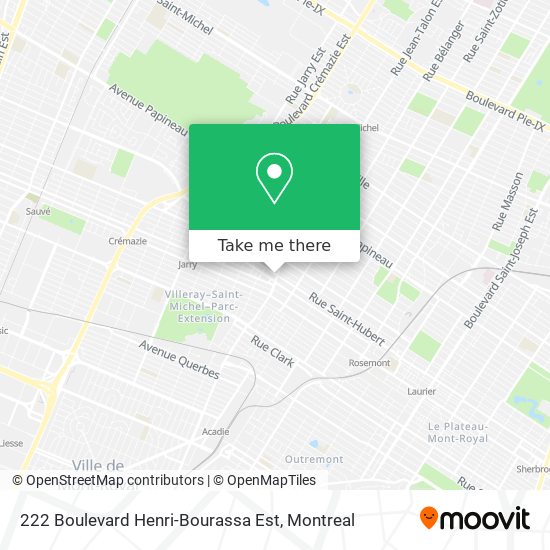 222 Boulevard Henri-Bourassa Est map