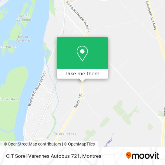 CIT Sorel-Varennes Autobus 721 map
