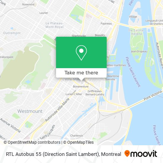 RTL Autobus 55 (Direction Saint Lambert) map