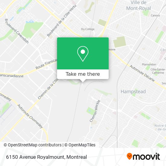 6150 Avenue Royalmount map