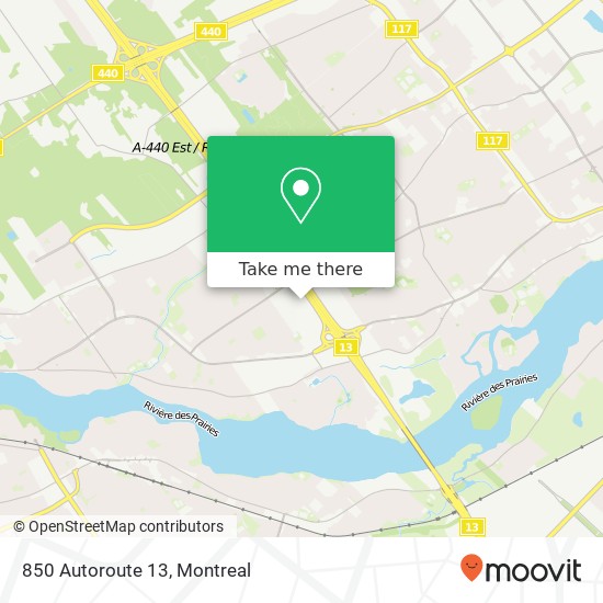 850 Autoroute 13 map