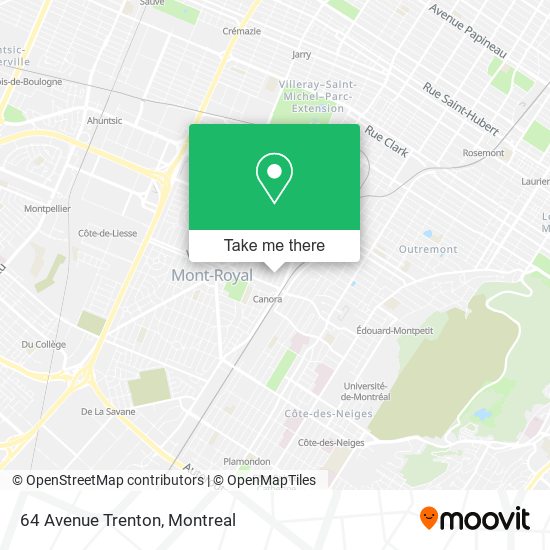 64 Avenue Trenton map