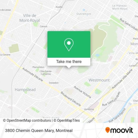 3800 Chemin Queen Mary map