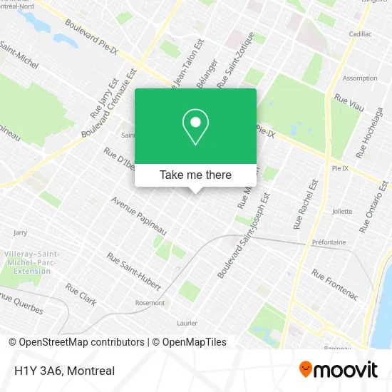 H1Y 3A6 map