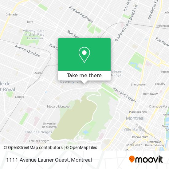 1111 Avenue Laurier Ouest map