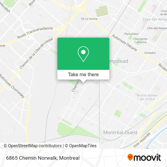 6865 Chemin Norwalk map