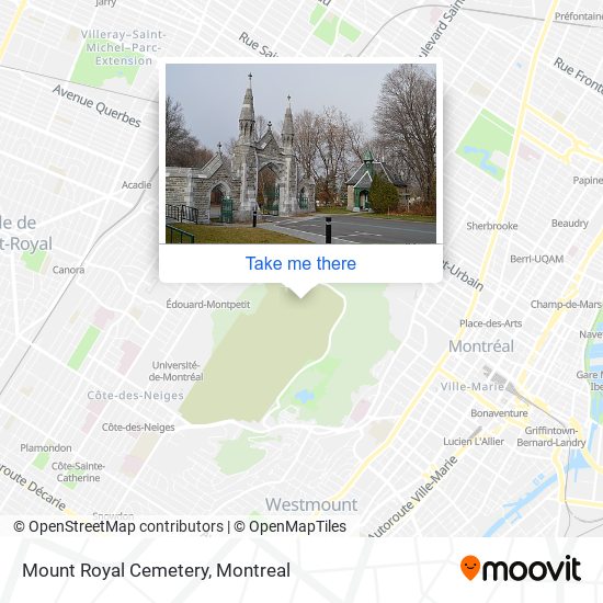 Mount Royal Cemetery map