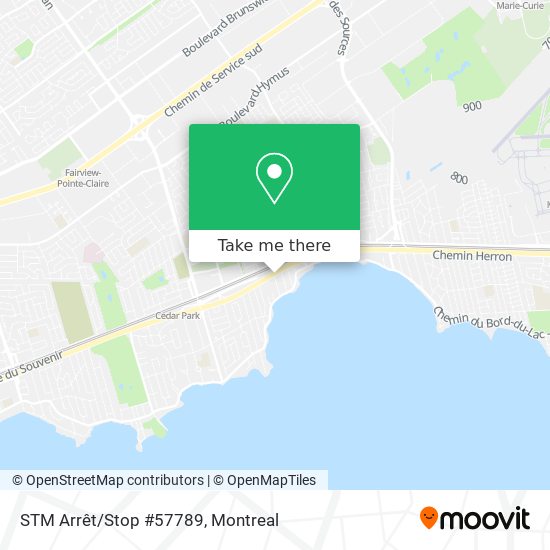 STM Arrêt/Stop #57789 map