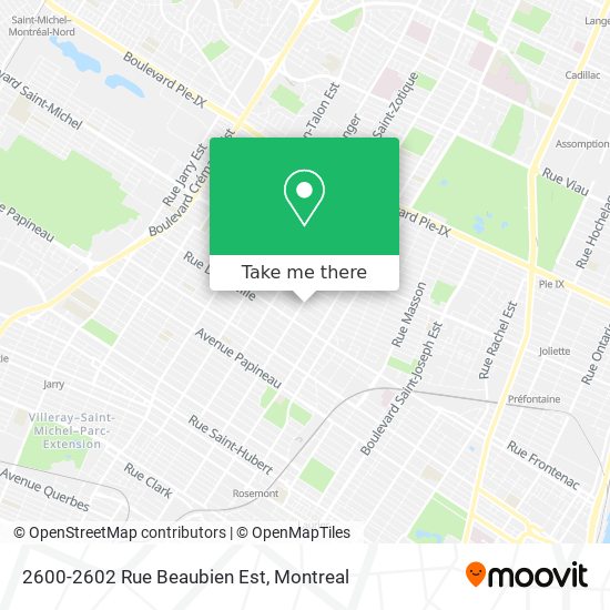 2600-2602 Rue Beaubien Est map