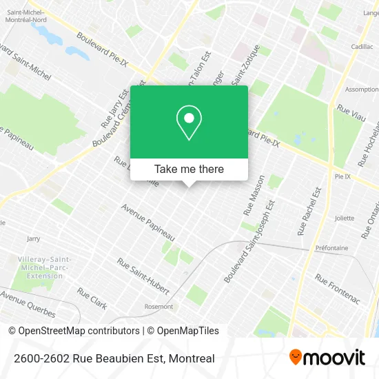 2600-2602 Rue Beaubien Est map