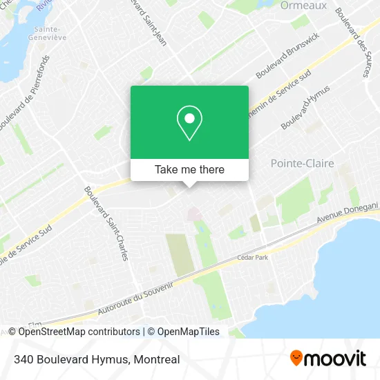 340 Boulevard Hymus map