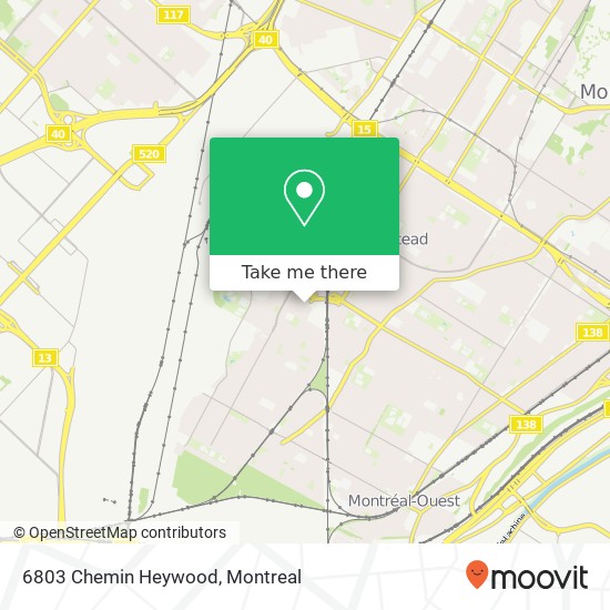 6803 Chemin Heywood map