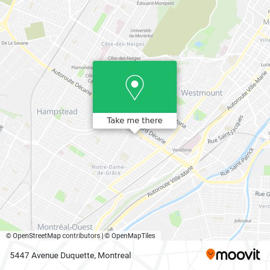 5447 Avenue Duquette map