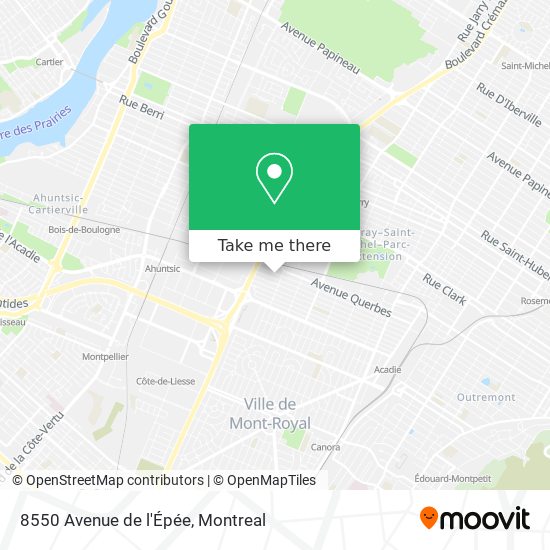 8550 Avenue de l'Épée map