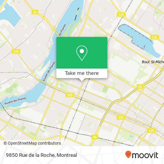 9850 Rue de la Roche map