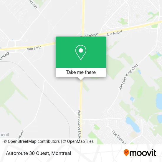 Autoroute 30 Ouest map