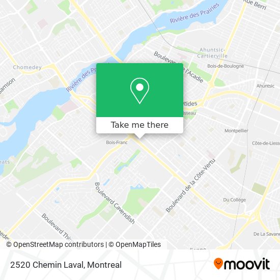 2520 Chemin Laval map