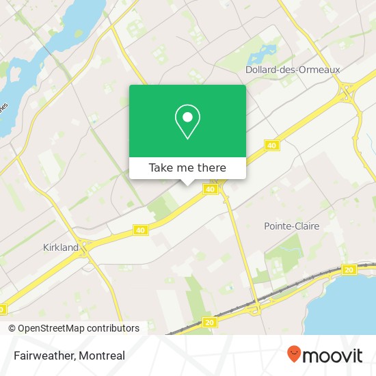 Fairweather, Pointe-Claire, QC H9R map