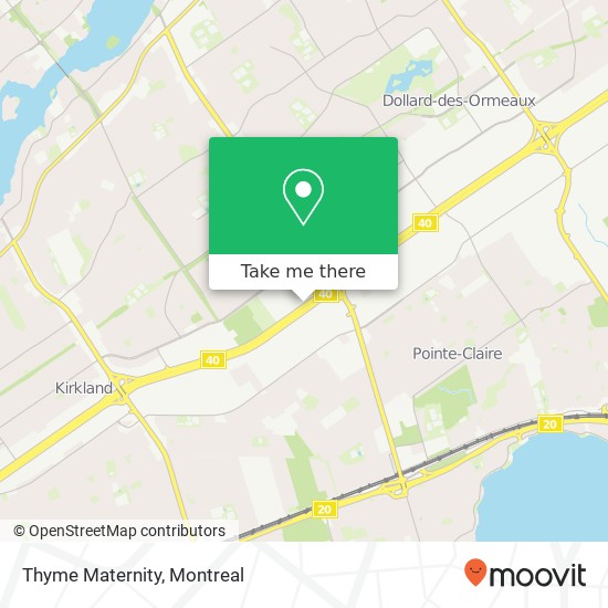 Thyme Maternity, 6815 N Service Rd Pointe-Claire, QC map