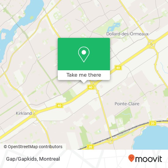 Gap / Gapkids, Pointe-Claire, QC H9R map